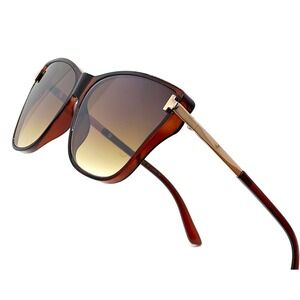 Cat Eye Sunglasses Brown Gradient Lens‎ Fashion Designer Trendy UV400 Protection